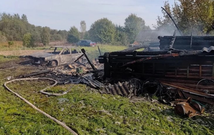 На пожаре в Мошенском округе погиб мужчина